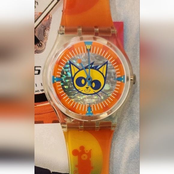 Swatch Watch SPACE MOUSE GK323 2000 Standard gents Swiss Made Rare Quartz - Picture 2 of 9